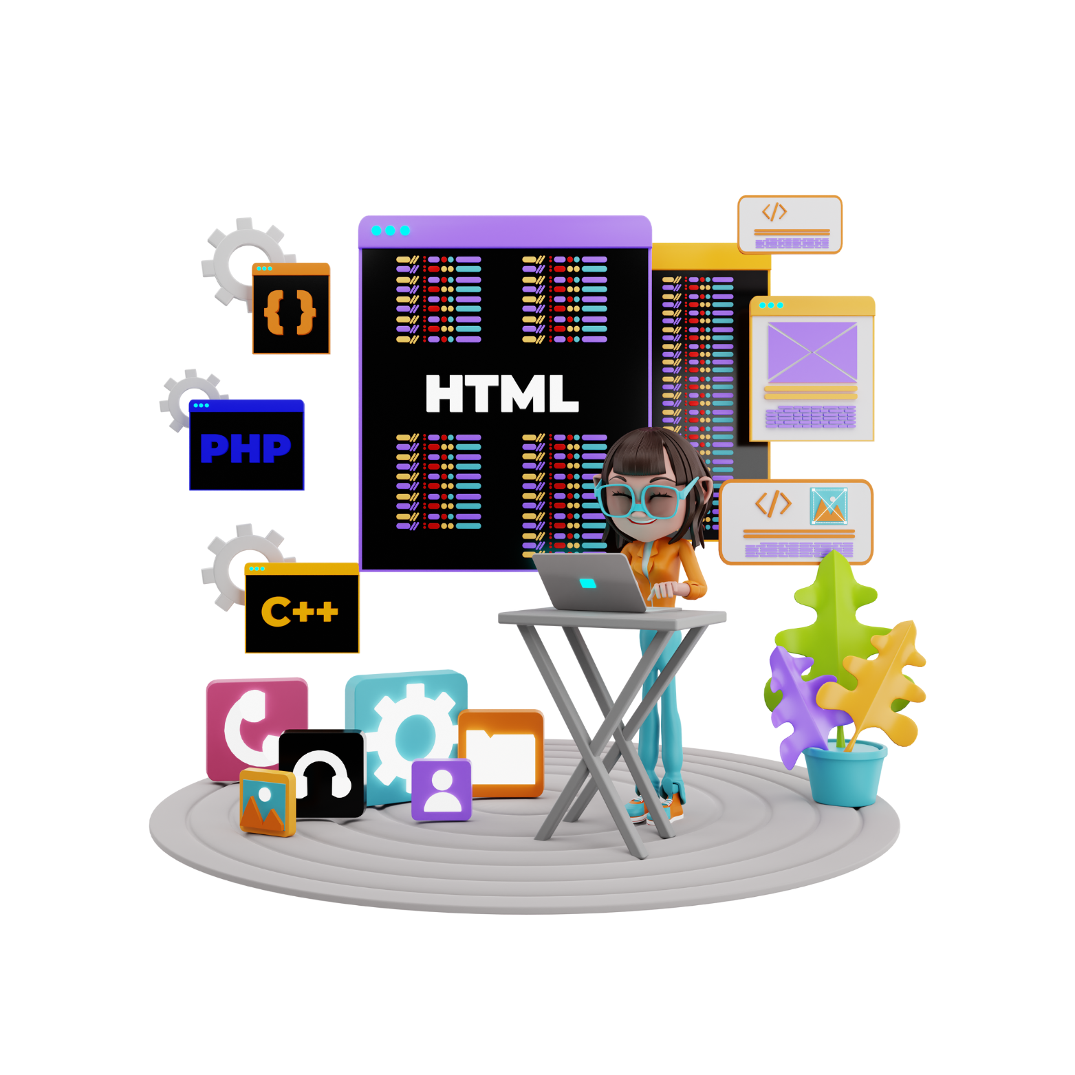 <span style="color:#9B3575">Web Development   --></span>